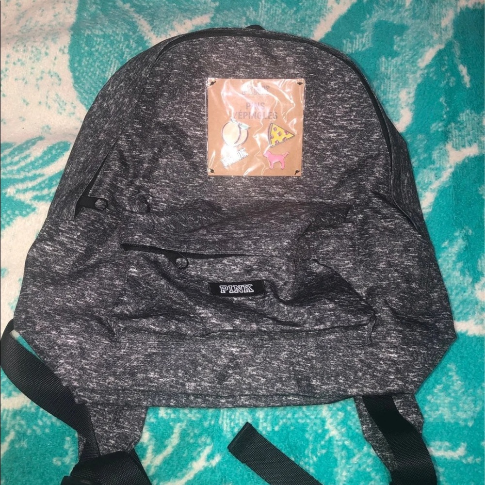 Victoria’s Secret pink mini backpack with pins